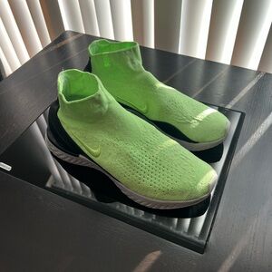 2018 Nike Rise React Flyknit Sz 12 Lime Green Blast Running Shoes AV5554-330